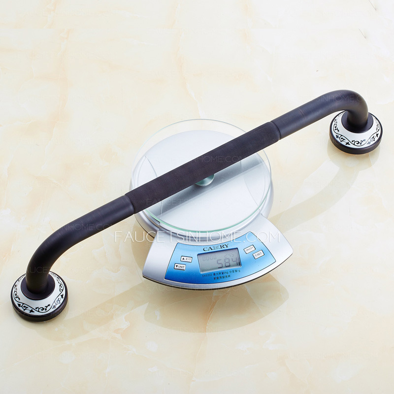 Oil Rubbed Bronze Decorative Bathroom Tub Grab Bar