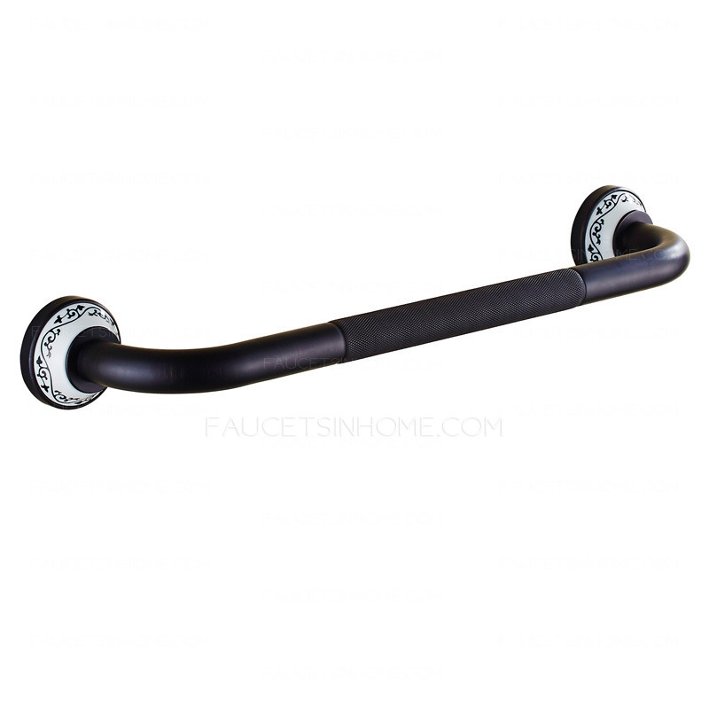 Oil Rubbed Bronze Decorative Bathroom Tub Grab Bar