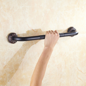 Black Oil Rubbed Bronze Carved Bath Grab Bar Bathroom