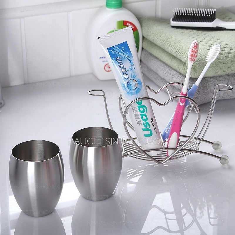 Stainless Steel Electric Toothbrush Holder For Couples