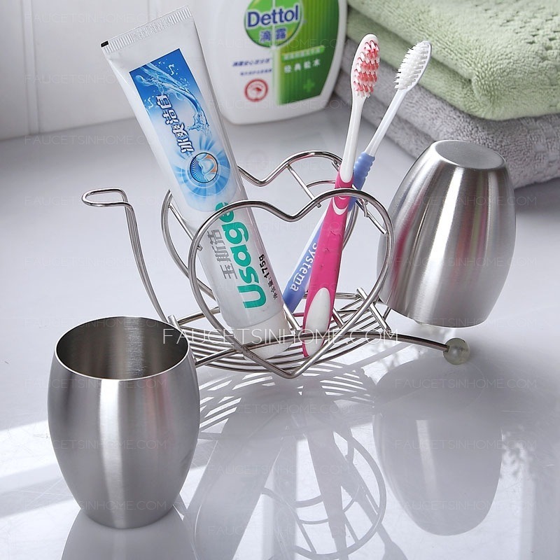 Stainless Steel Electric Toothbrush Holder For Couples