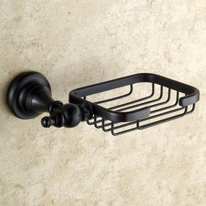 Black Oil Rubbed Bronze Bathroom Shower Soap Basket