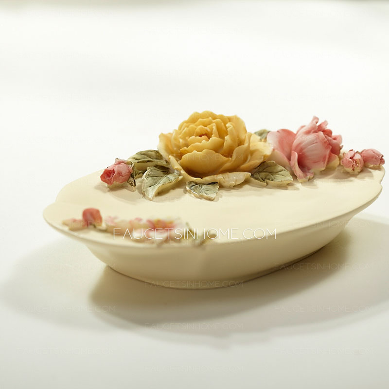 Decorative Handmade Plastic Soap Dishes Rose Floral