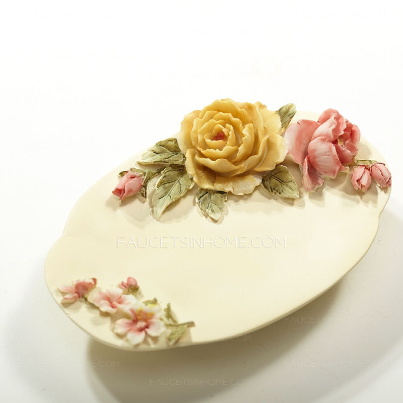 Decorative Handmade Plastic Soap Dishes Rose Floral