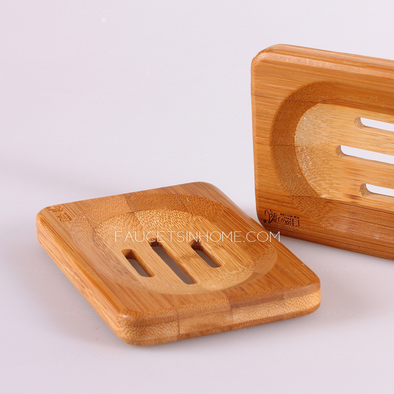 Square Shaped Bamboo Wholesale Soap Dishes