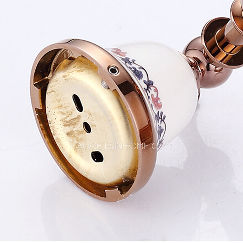 Rose Gold Porcelain Decorative Shower Soap Dishes For Bathroom