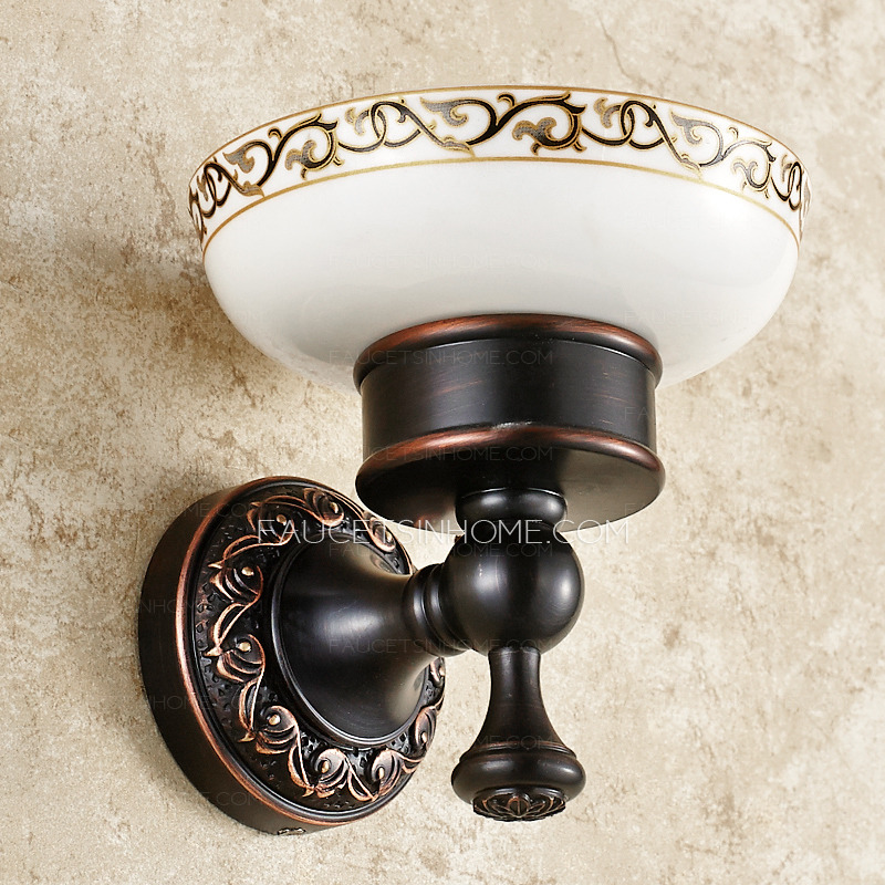 Black Oil Rubbed Bronze Shower Soap Dishes Wall Mount