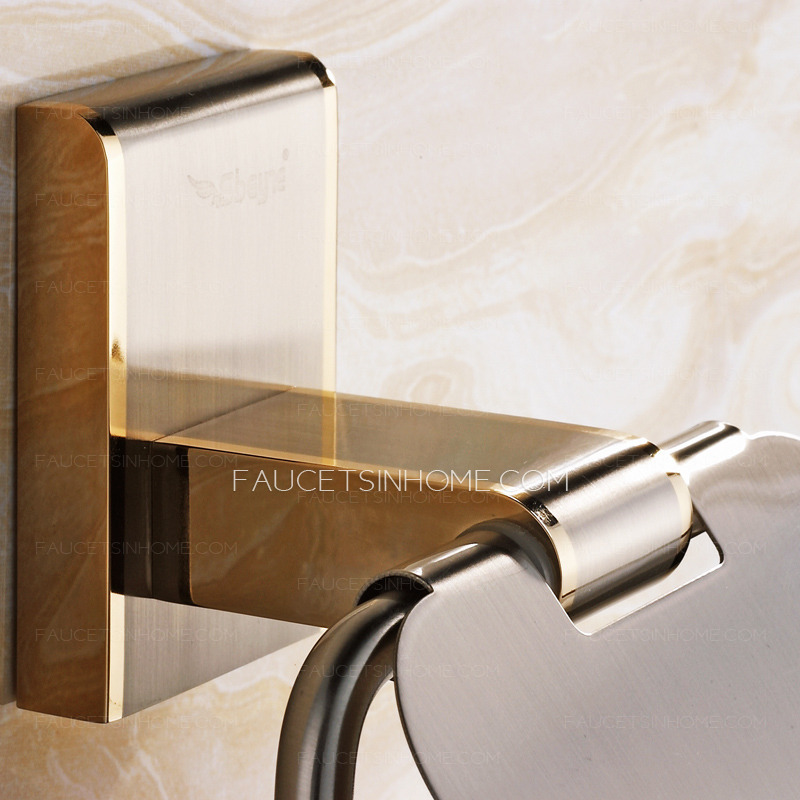 Golden Wall Mounted Bathroom Toilet Paper Roll Holders