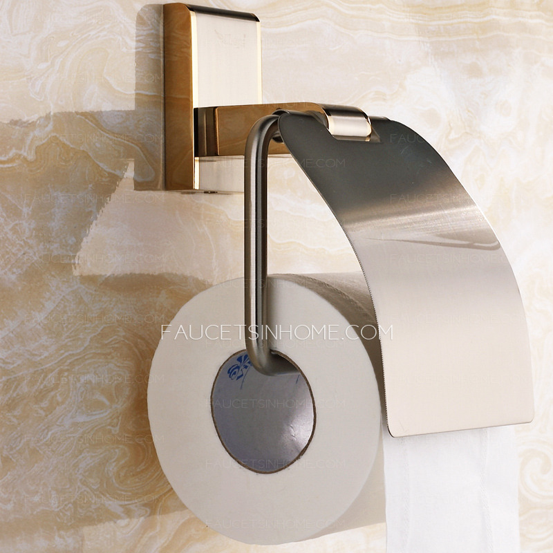 Golden Wall Mounted Bathroom Toilet Paper Roll Holders