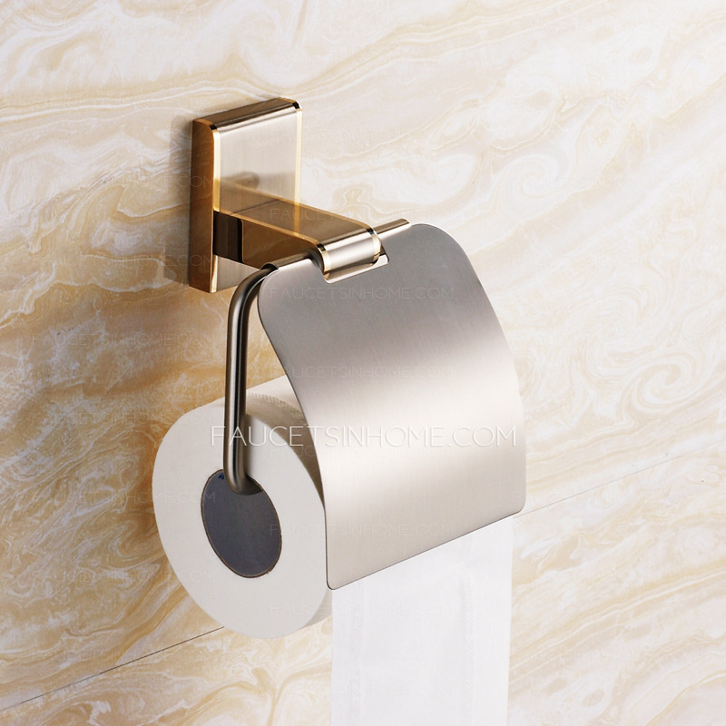 Golden Wall Mounted Bathroom Toilet Paper Roll Holders
