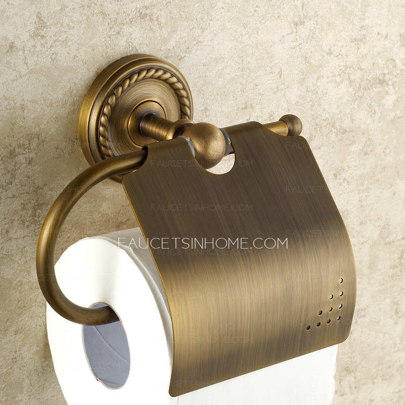 Brass Wall Mounted Antique Toilet Paper Roll Holders
