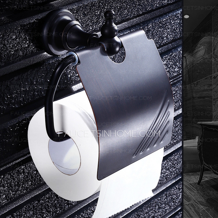 black bronze toilet paper holder