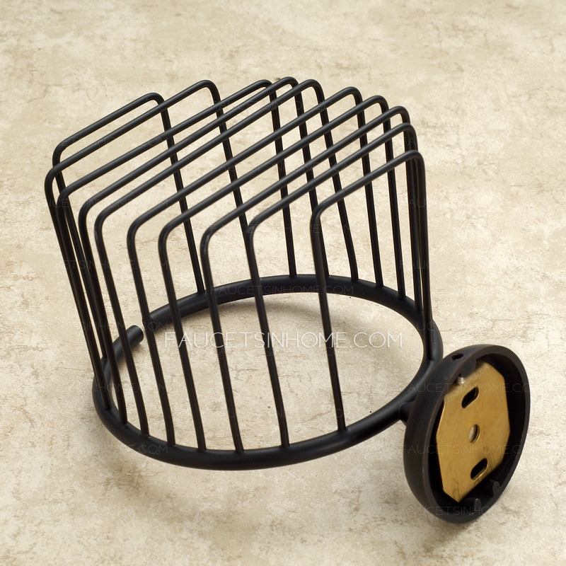 Black Oil Rubbed Bronze Toilet Paper Basket Holder