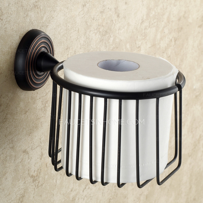 Black Oil Rubbed Bronze Toilet Paper Basket Holder