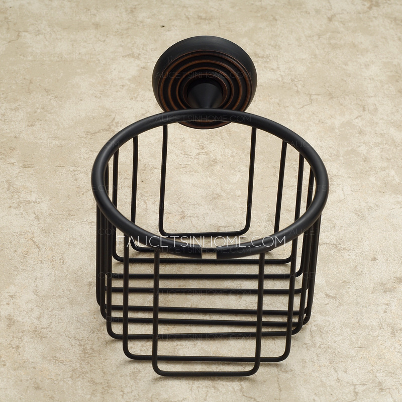 Black Oil Rubbed Bronze Toilet Paper Basket Holder
