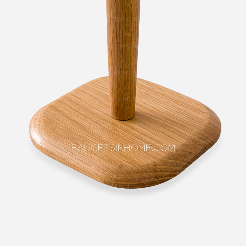 Unique Bathroom Freestanding Wooden Toilet Paper Holder