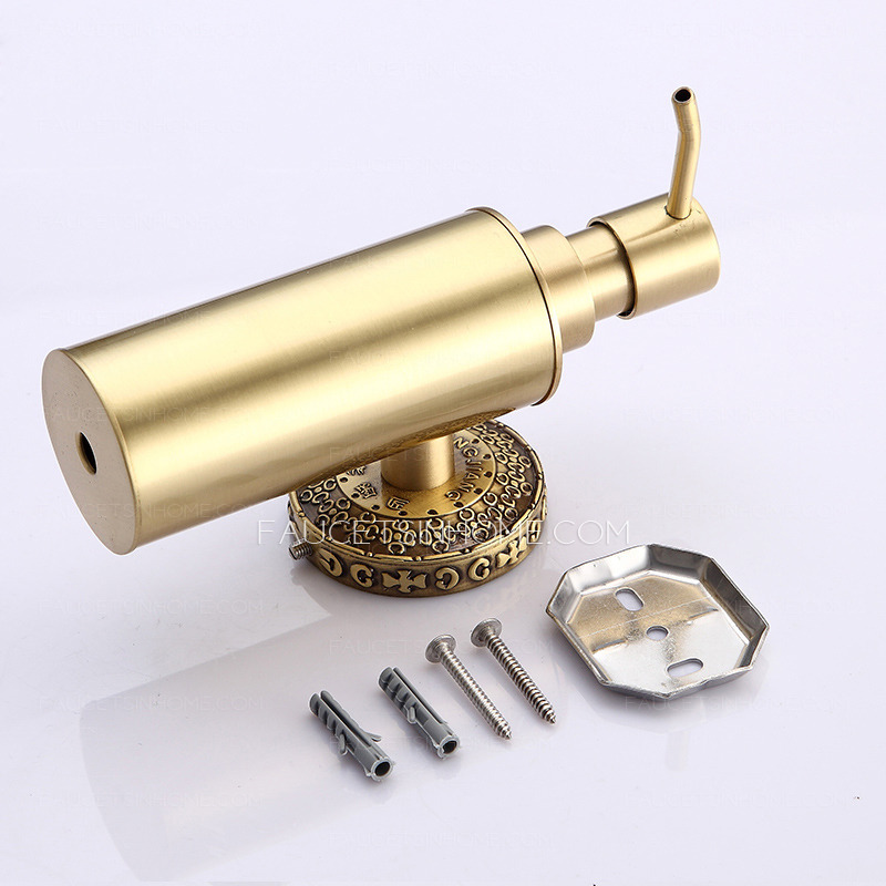 Vintage Polished Brass Wall Mount Soap Dispensers