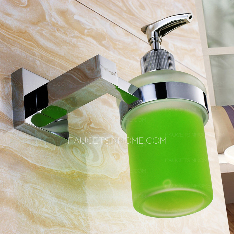 Modern Chrome Liquid Wall Mount Soap Dispensers