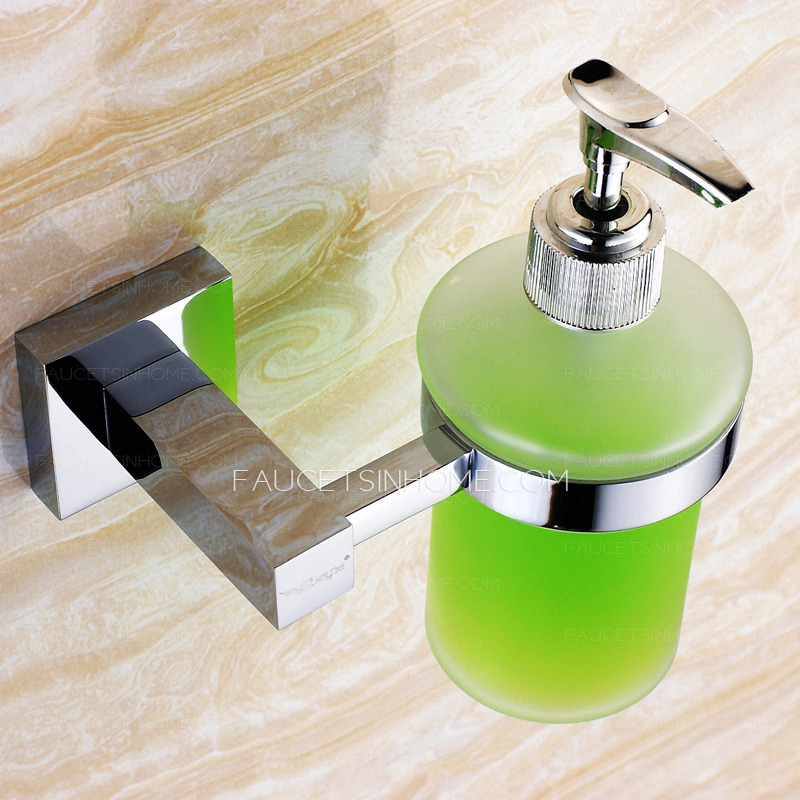 Modern Chrome Liquid Wall Mount Soap Dispensers