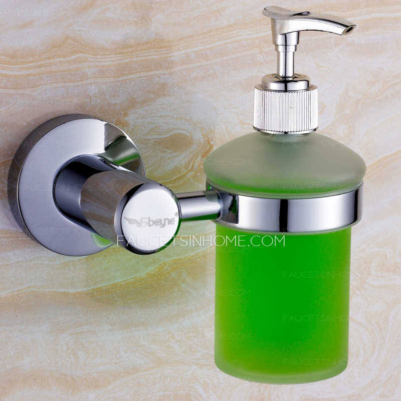 Contemporary Chrome Wall Mount Soap Dispensers