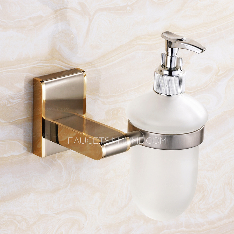 Golden Brushed Nickel Wall Mount Soap Dispensers