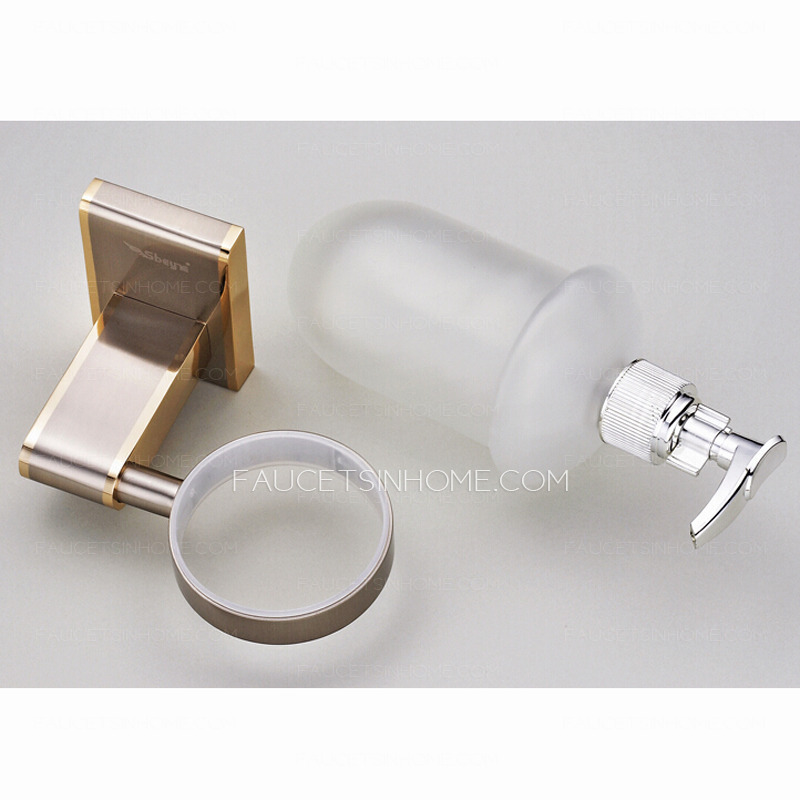 Golden Brushed Nickel Wall Mount Soap Dispensers