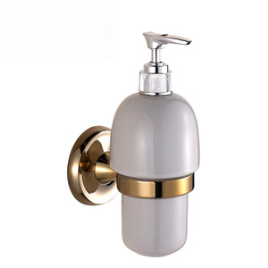 Vintage Polished Brass Soap Dispensers Wall Mounted