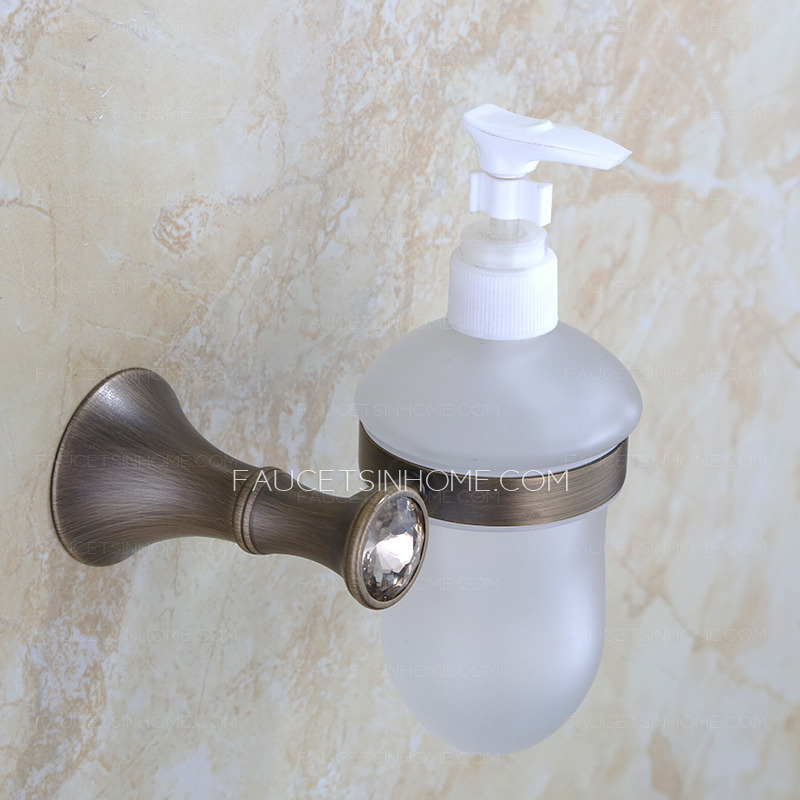 Antique Bronze Brushed Wall Mount Soap Dispensers