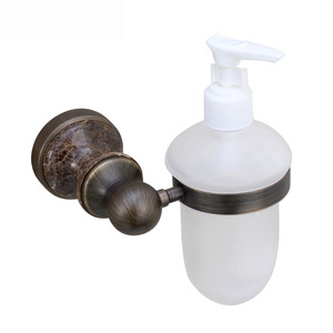 Antique Marble Glass Bottle Soap Dispensers Wall Mount