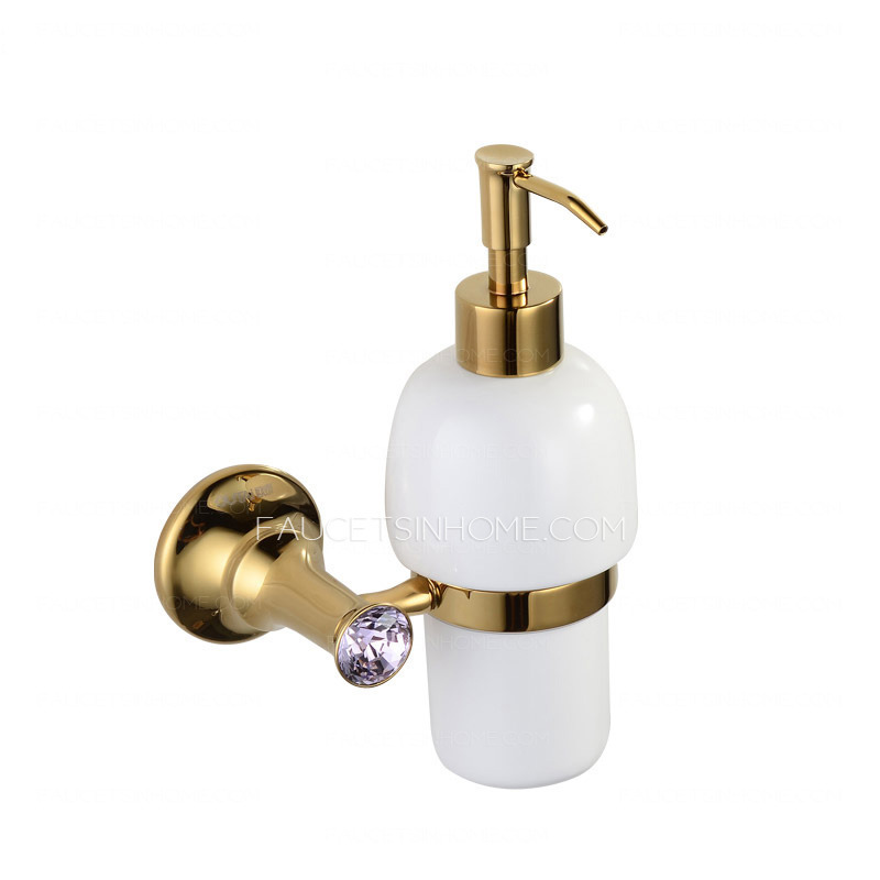 Wall Mount Antique Polished Brass Soap Dispensers
