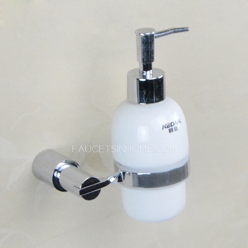 Simple Wall Mount Hotel Soap Dispensers White Bottle