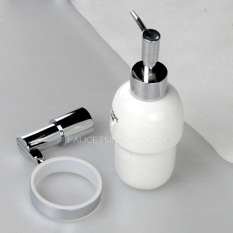 Simple Wall Mount Hotel Soap Dispensers White Bottle