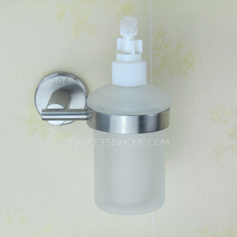 Contemporary Stainless Steel Soap Dispensers Wall Mount
