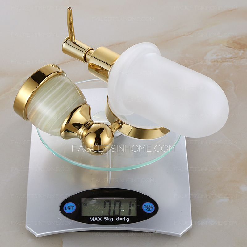 Golden Jade Decorative Soap Dispensers For Bathroom