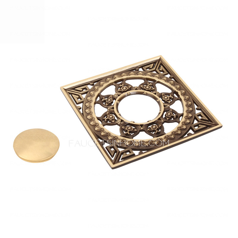 Custom Shower Antique Brass Bathroom Floor Drains