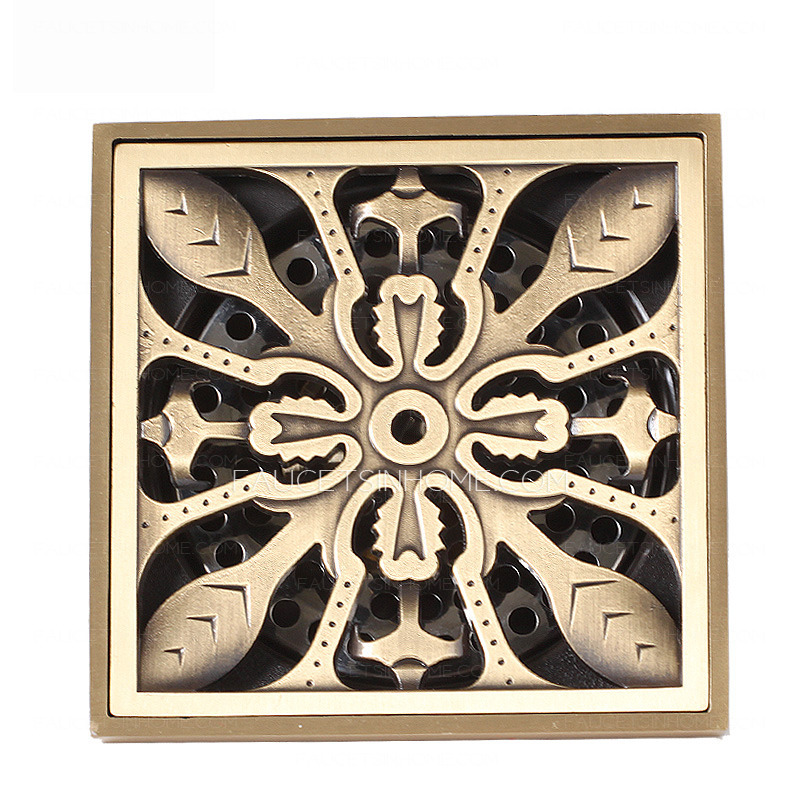 Decorative Brass Square Bath shower Drains