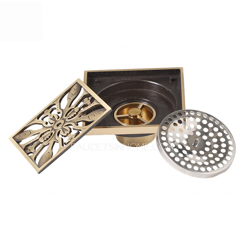 Decorative Brass Square Bath shower Drains