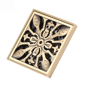 Decorative Brass Square Bath shower Drains