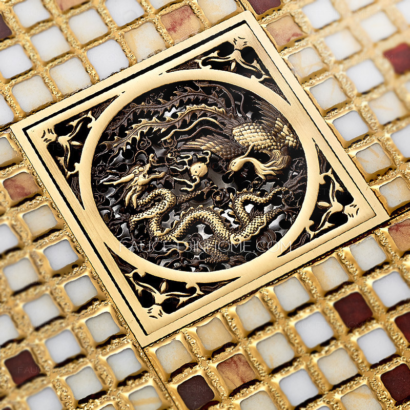 Decorative Chinese Dragon Patterned Bath Drains