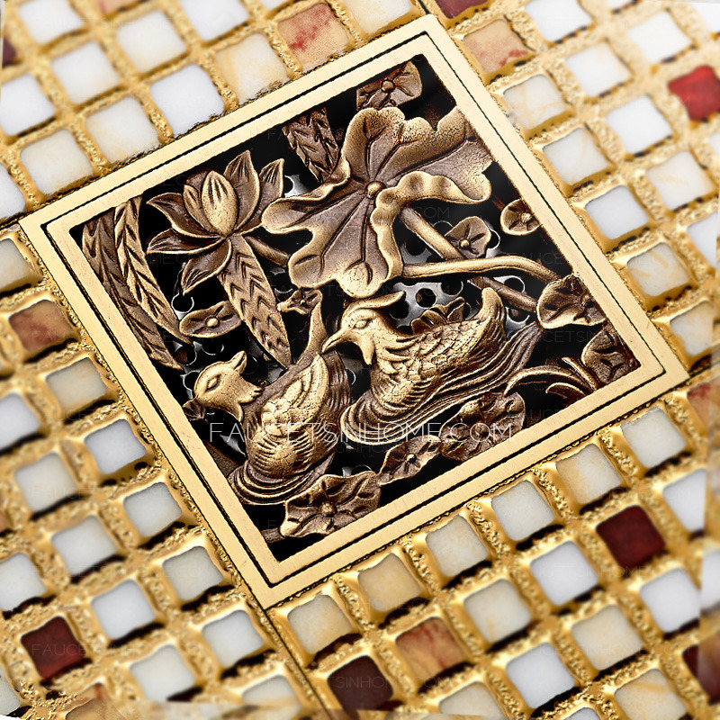 Decorative Antique Brass Custom Floor Drains