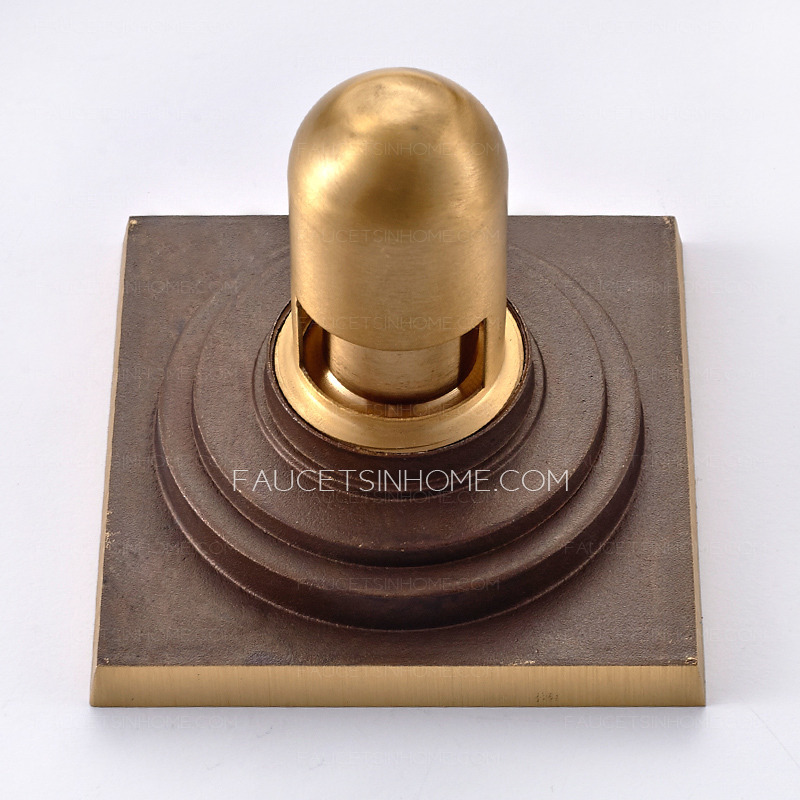 Custom Square Shaped Antiqur Brass Shower Channel Drains