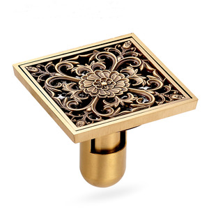 Custom Square Shaped Antiqur Brass Shower Channel Drains