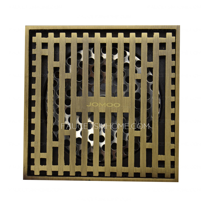 Modern Brushed Brass Linear Drains For Showers
