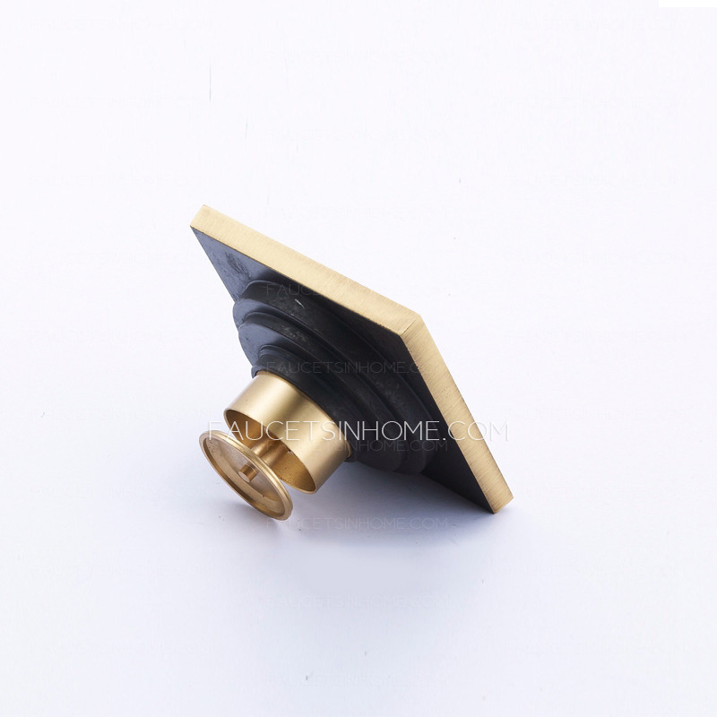 Decorative Square Shaped Antique Brass Shower Sink Drains