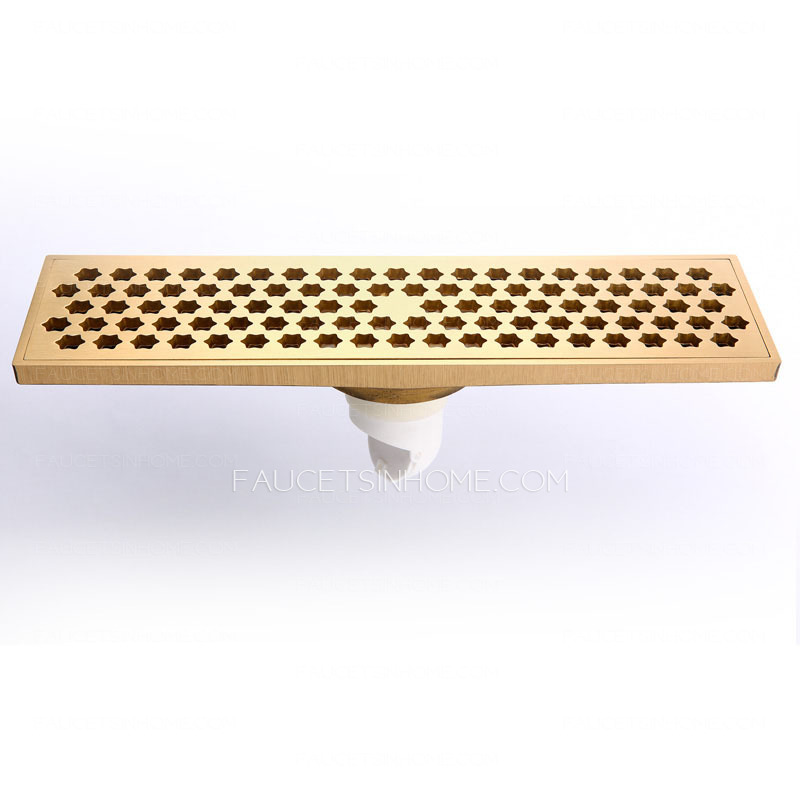 Modern Lengthening 30cm Brass Rectangular Shower Drains