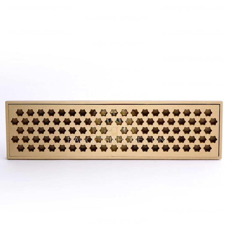 Modern Lengthening 30cm Brass Rectangular Shower Drains