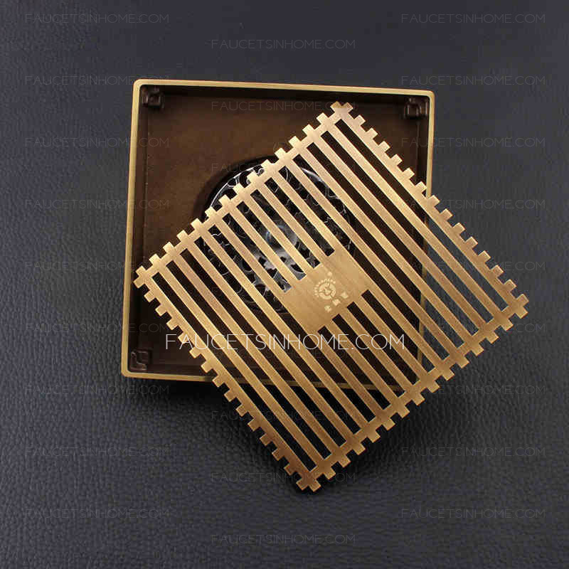 Custom Antique Bronze T-Shaped Linear Shower Drains