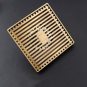 Custom Antique Bronze T-Shaped Linear Shower Drains