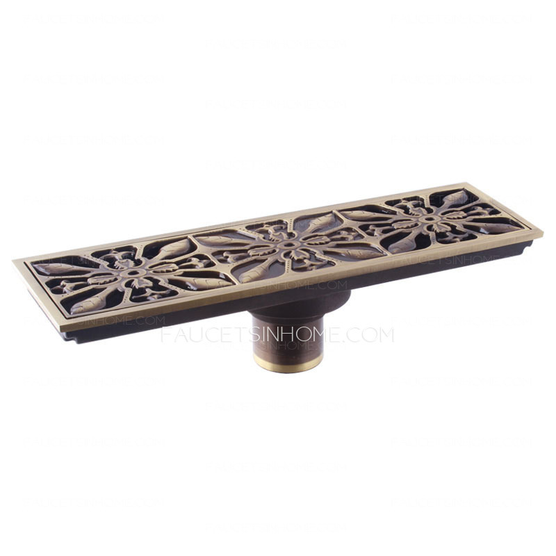 Decorative Antique Bronze Rectangular Shower Drains