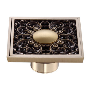 Custom Antique Bronze Bathroom Floor Decorative Shower Drains